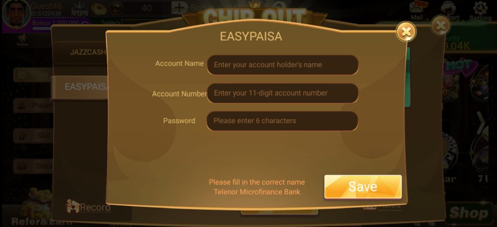 How to make deposits and withdrawals in Teen Patti Vegas